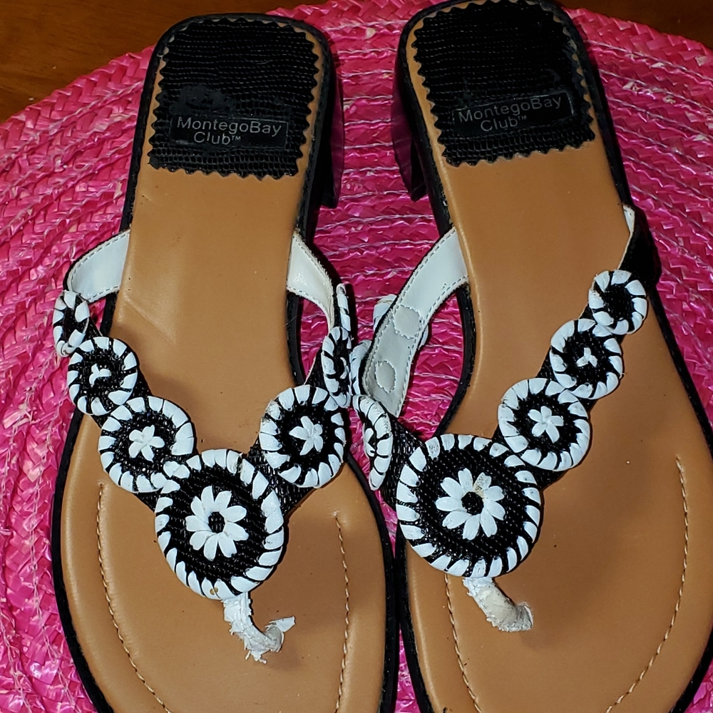 Montego Bay Club Beaded Sandals Size 6